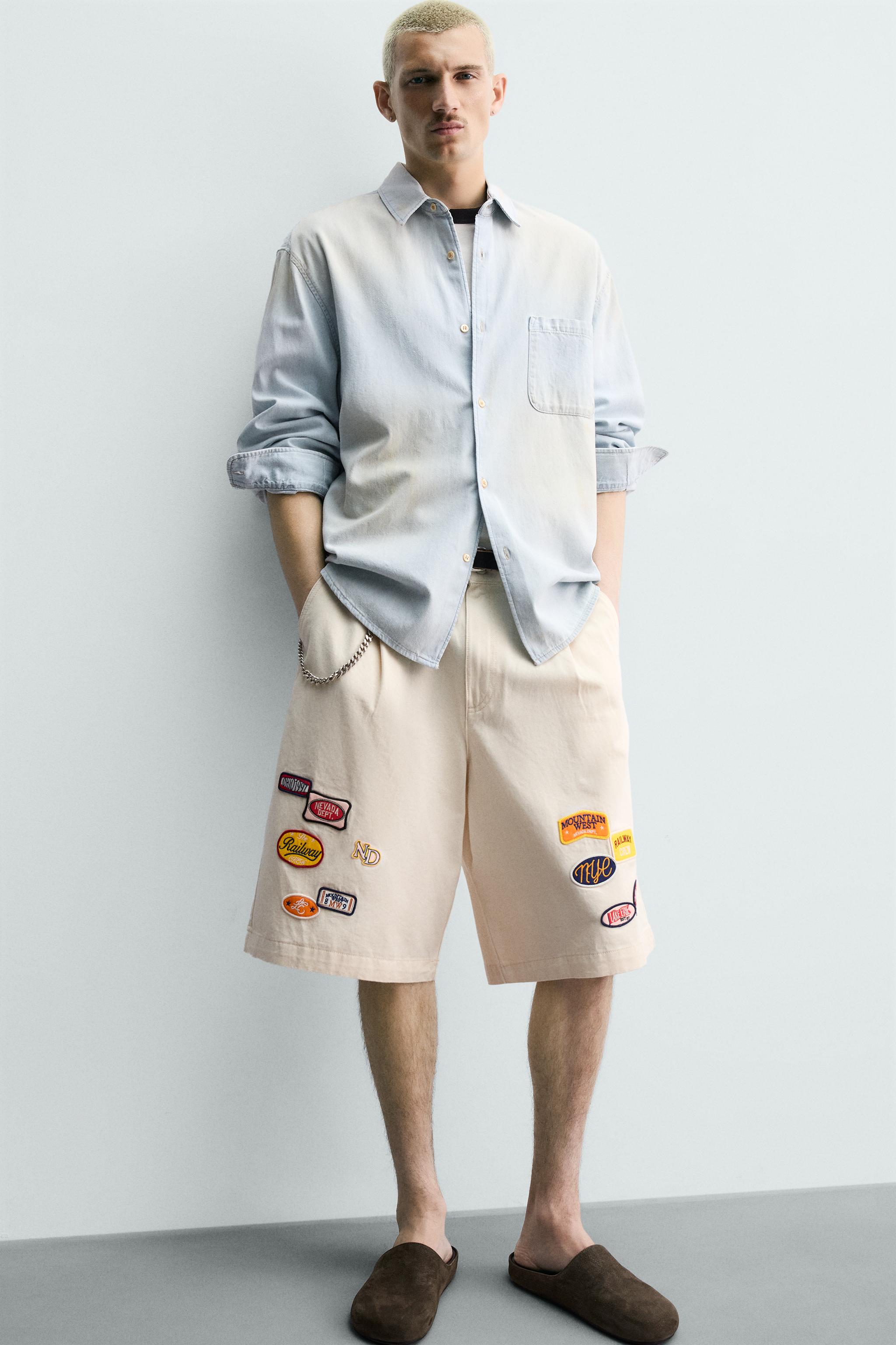 PATCHED BAGGY FIT SHORTS